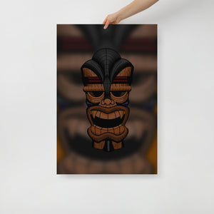 A 24 by 36 inch poster of a tiki. Also available as a graphic t-shirt.