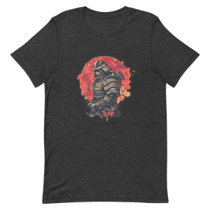 A graphic t-shirt showing a samurai. Also available as a poster.