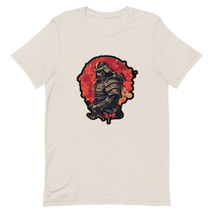 A graphic t-shirt showing a samurai. Also available as a poster.