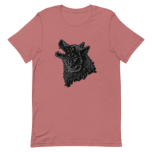 Load image into Gallery viewer, A graphic t-shirt with the head of a wolf designed for the pack animals, the lovers of the outdoors, nature, hikers, backpackers, campers, leaders, and so many more. Also available as a poster. 