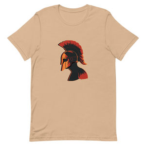 A graphic t-shirt showing a spartan. Also available as a poster.